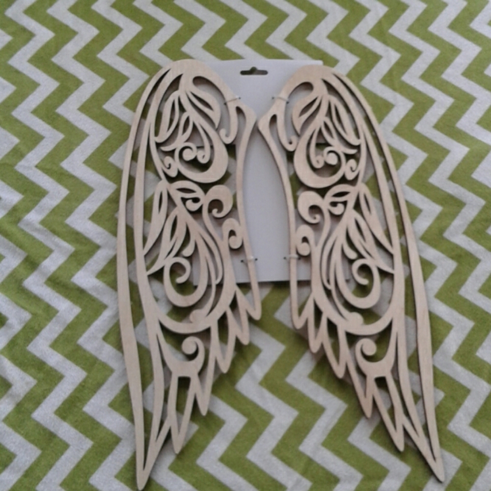Wooden angel wings